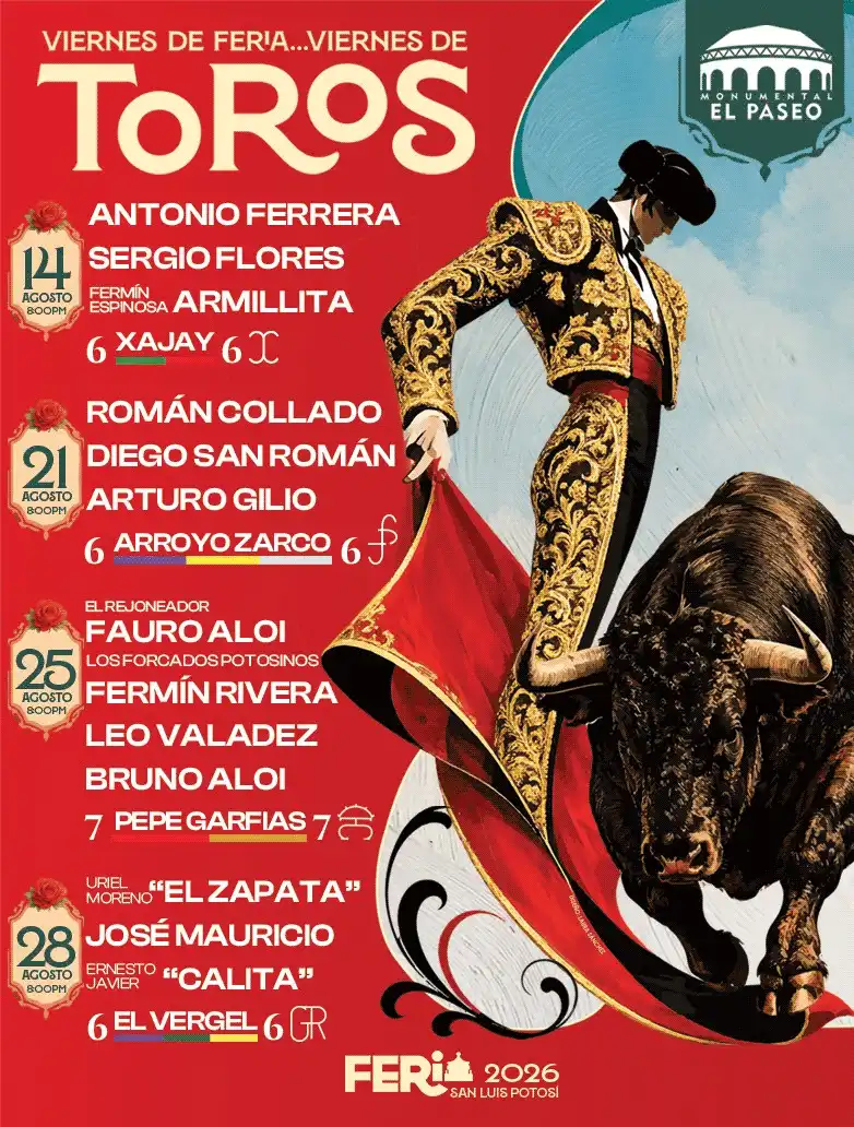 Toros Fenapo 2026 · Monumental el Paseo los Viernes de Feria